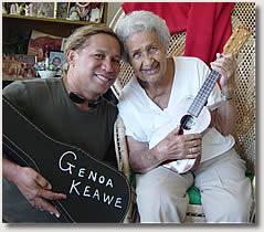 Lono with Aunty Genoa Keawe.